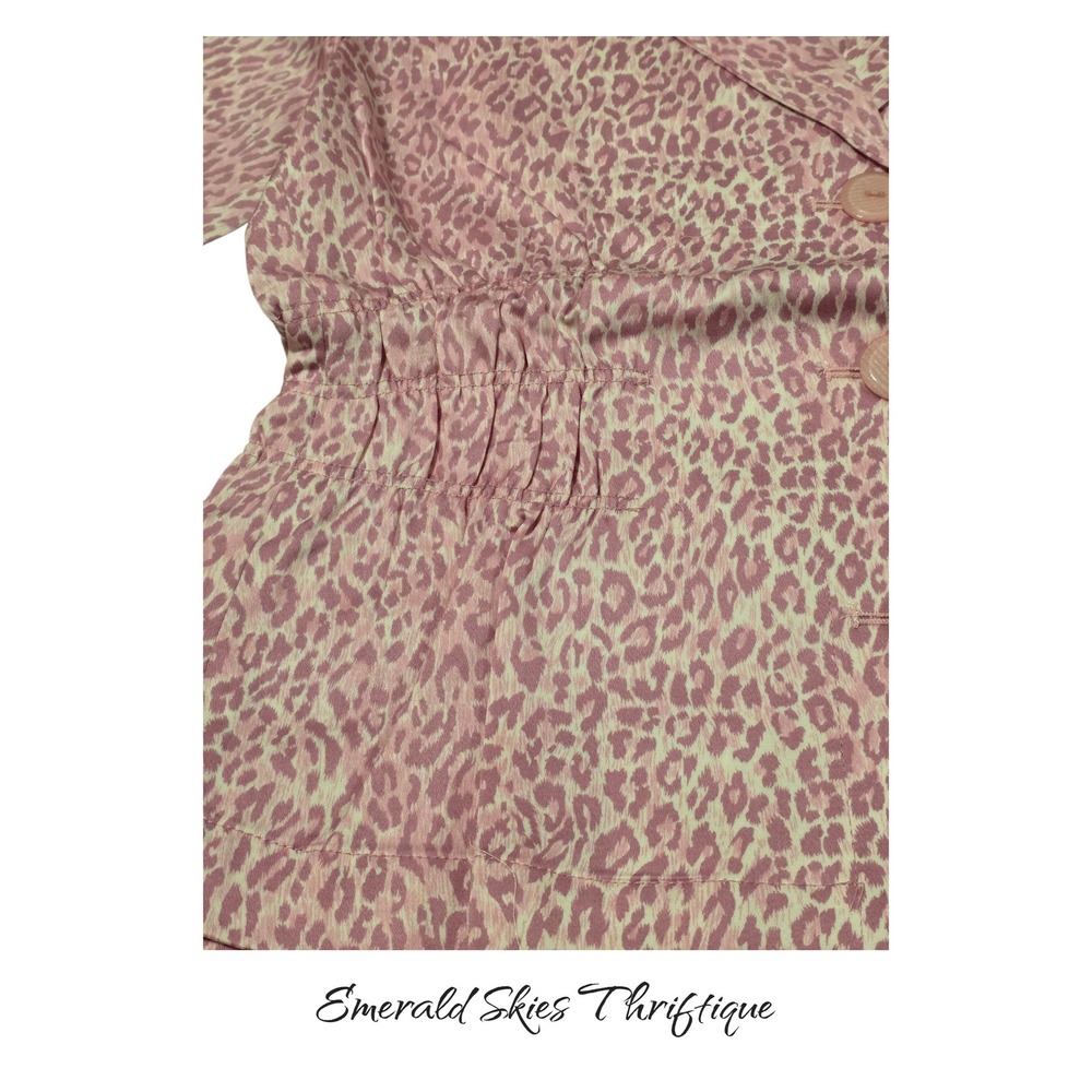 Joan Rivers Jacket Pink Leopard Animal Print Cinch, nwt. Free shipping - Picture 2 of 5